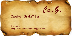 Cseke Gréta névjegykártya